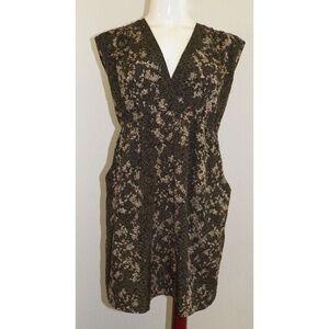 Motherhood Maternity Brown Black Sleeveless Shirt Top Size Small Animal Print